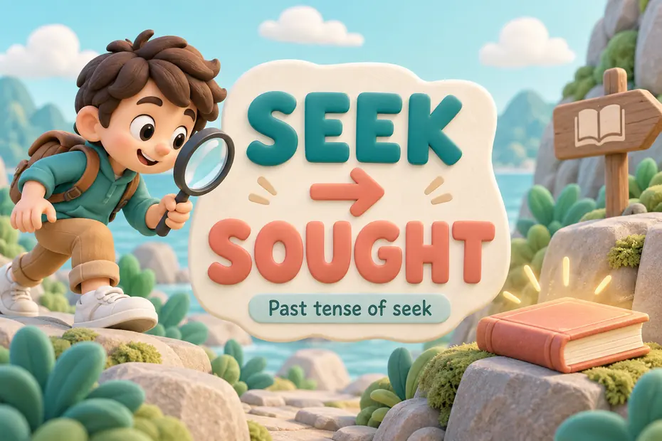 Seek changes to sought in the past tense.