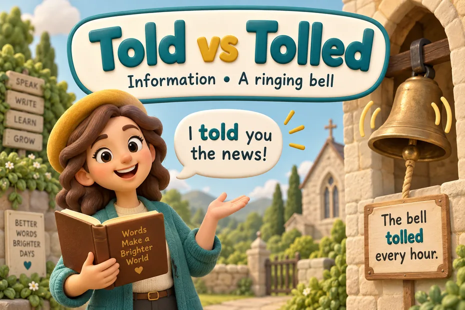 Told versus tolled: information and a ringing bell