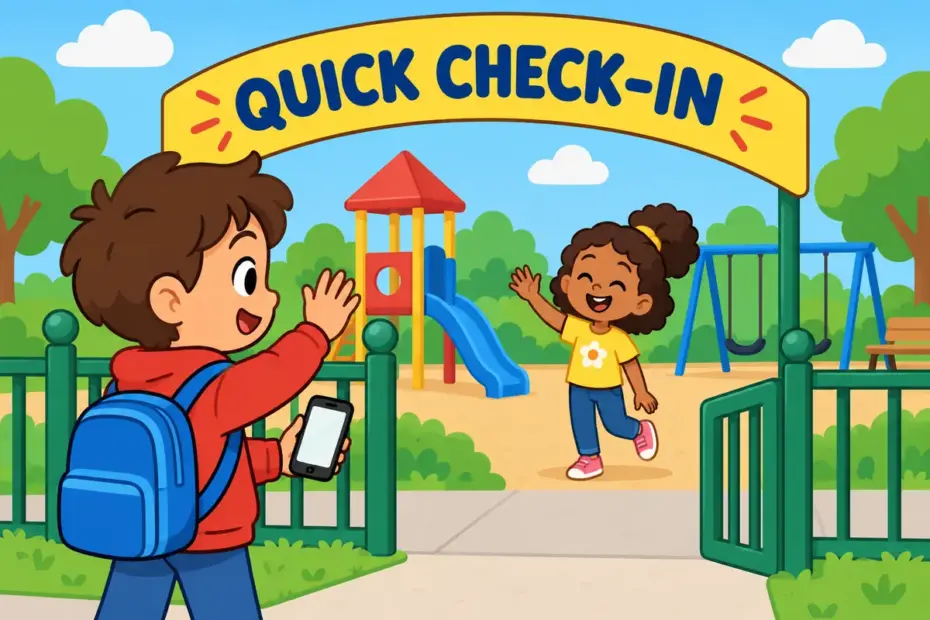 A brief friendly check-in illustrates touch base in a sentence as short, purposeful contact.
