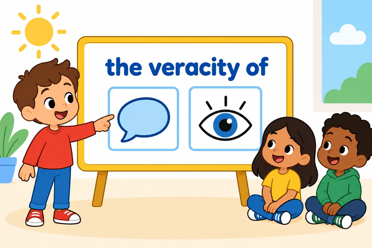 A claim can be checked for truth, showing veracity in a simple picture-only pattern.