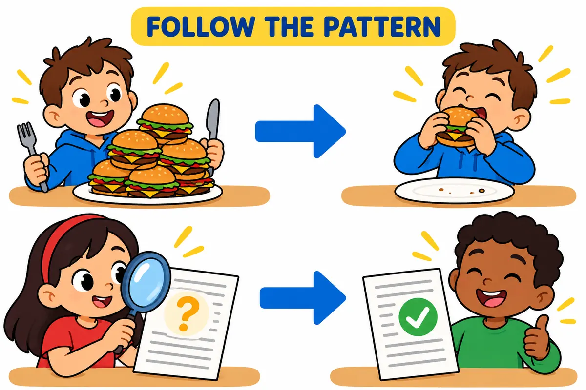 A cartoon demonstrates the grammar pattern for voracious vs veracity.