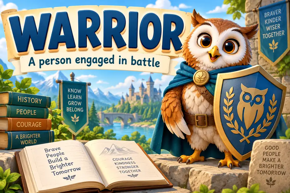 Warrior means a person engaged in battle.