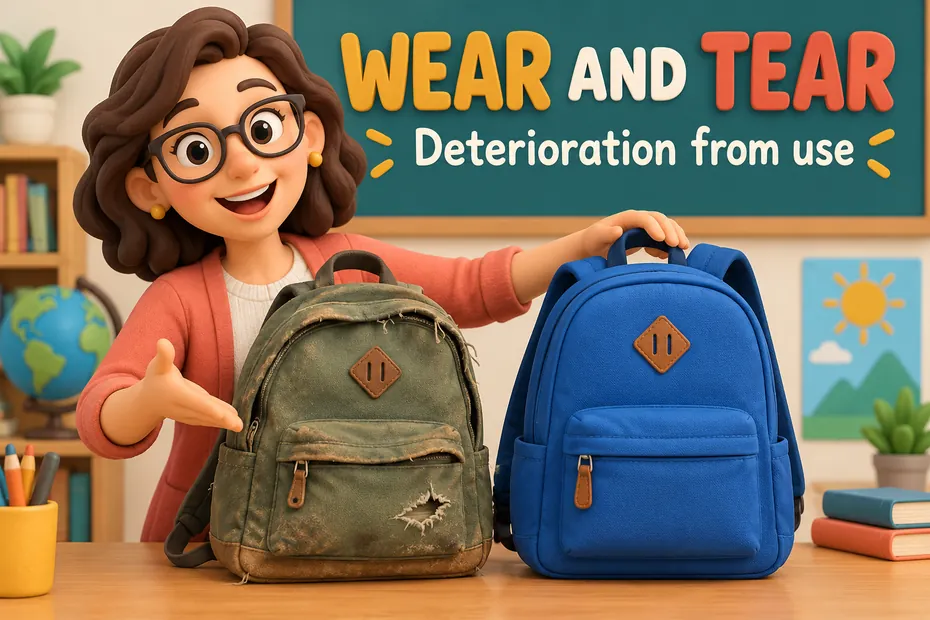 Wear and tear means deterioration from use.