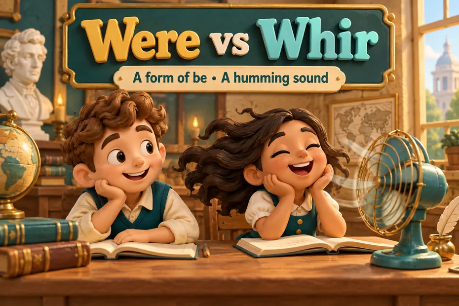 Were vs whir: a form of be versus a humming sound