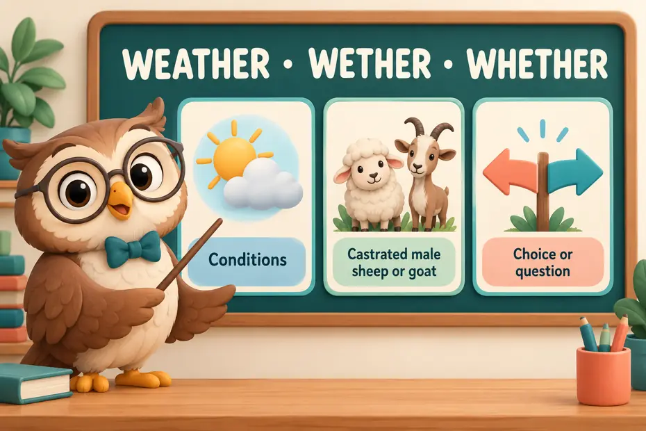 Wether means a castrated male sheep or goat