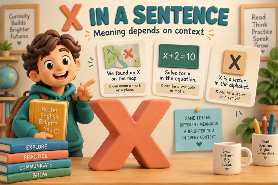 X in a sentence: meaning depends on context.