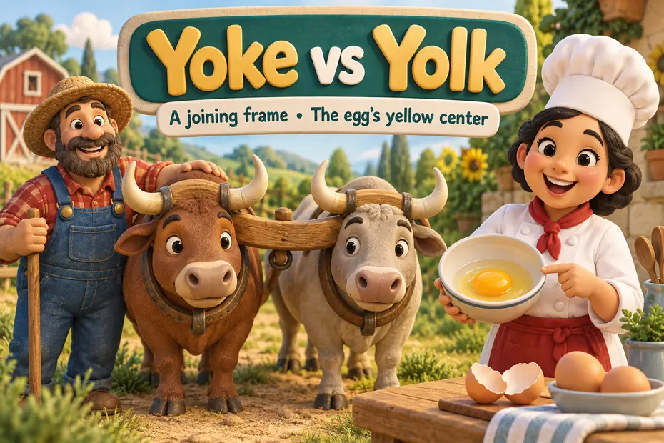 Yoke vs yolk: a joining frame versus an egg center
